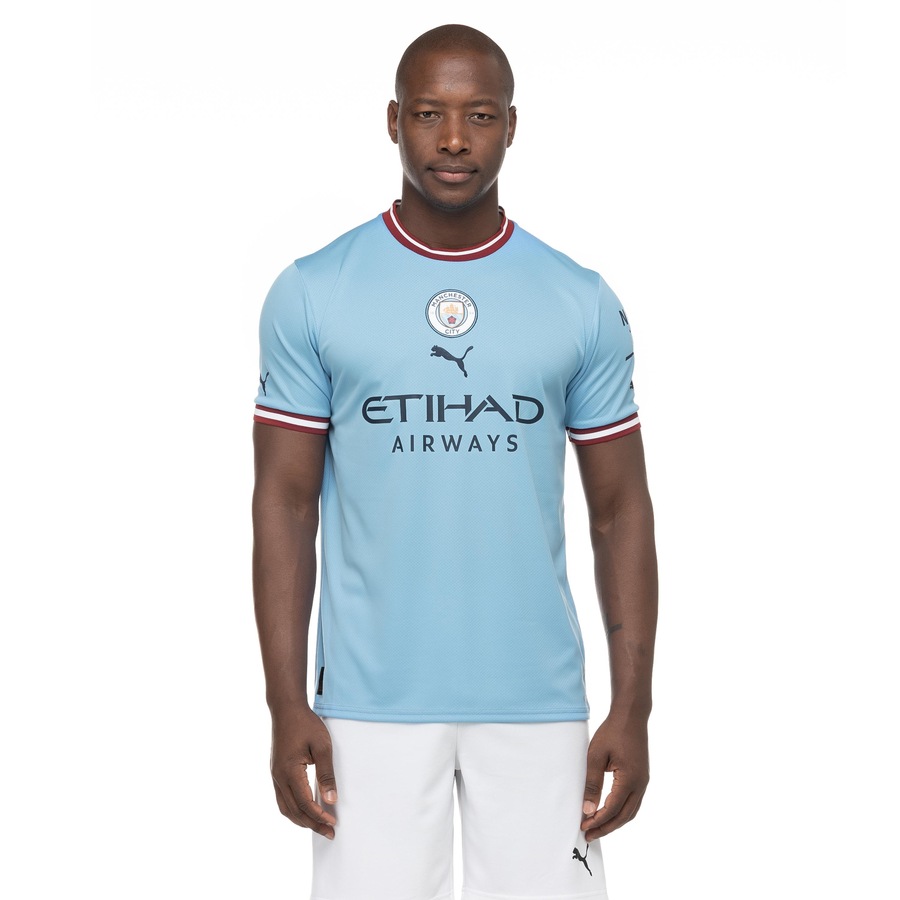 Camisa Manchester City 22/23 Versão Torcedor Pré-Jogo - Azul