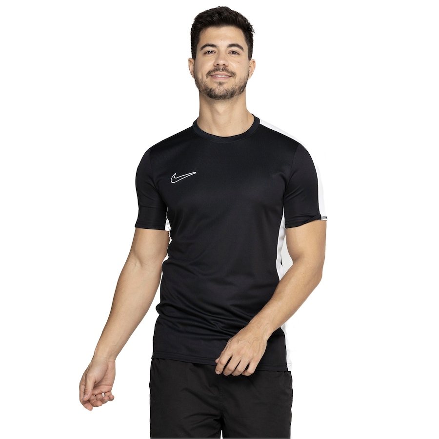 Camiseta Nike Dri-FIT Academy 23 Masculina - Branco/Preto