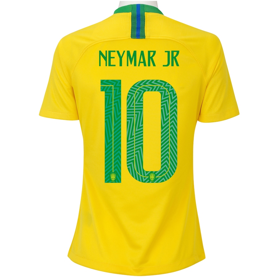 Droop Automation crawl Camisa da Seleção Brasileira I 2018 Nike nº 10 Neymar Jr. - Feminina