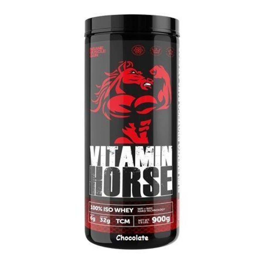Whey Protein Vitamin Horse 100 Isolado Chocolate 900g Centauro