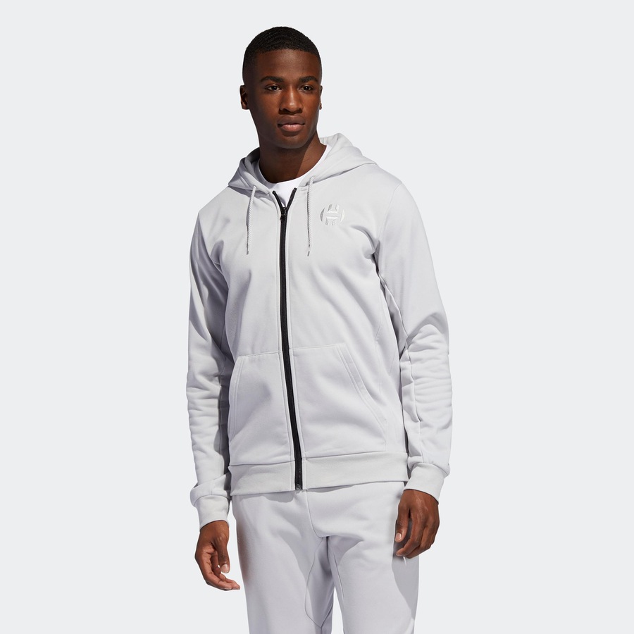 jaqueta adidas harden fleece fz masculina