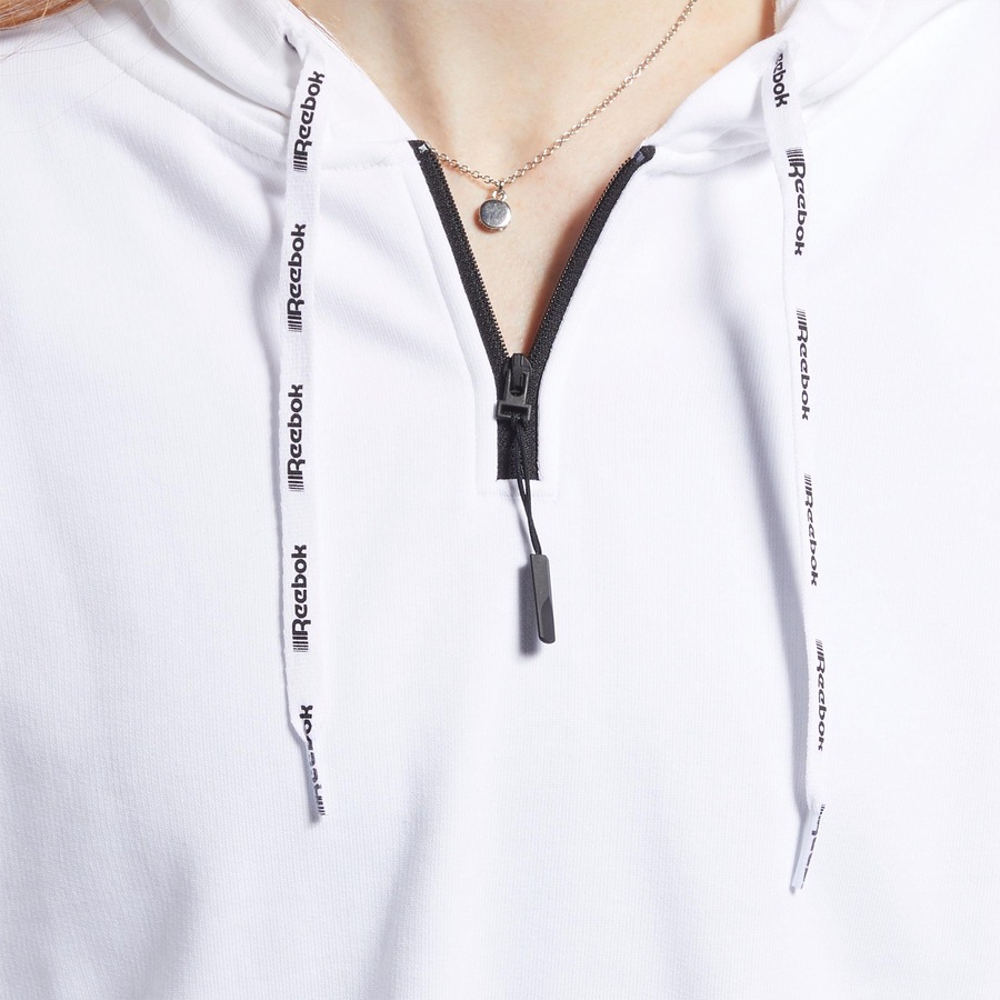 reebok crop moletom com capuz