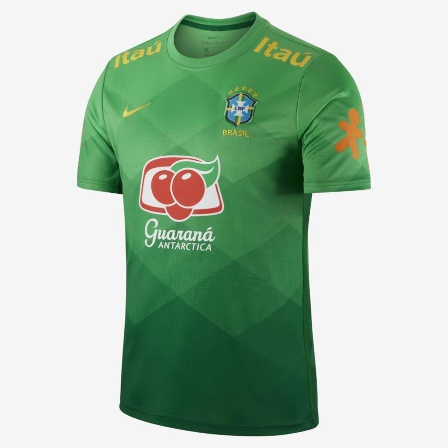 Camiseta do Brasil Nike Pré-Jogo - Masculina em Promoção