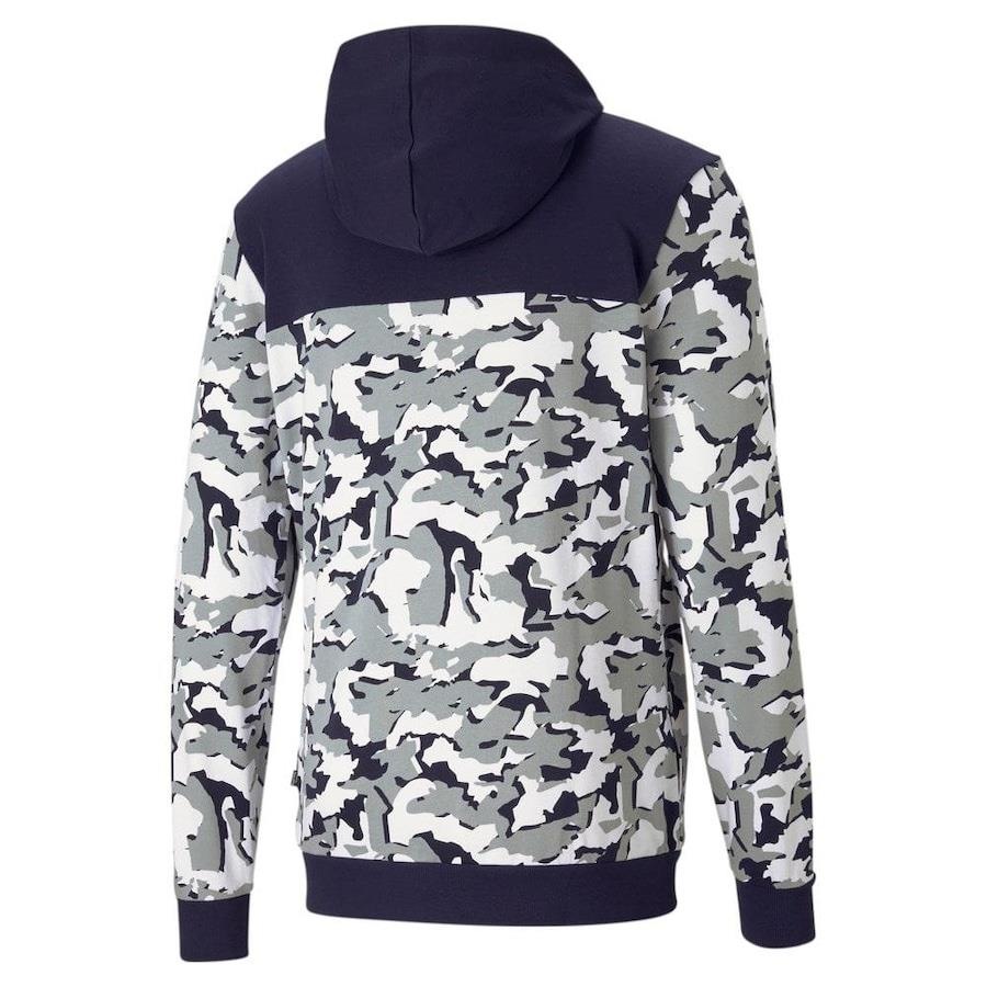 mens blue camo moletom com capuz