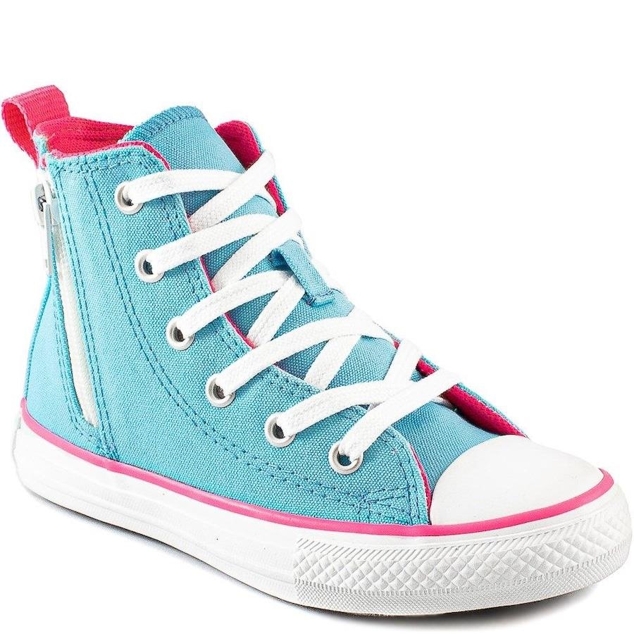 Tênis Converse All Star Chuck Taylor Cano Alto Infantil Unissex CK09330001  - Tênis Converse All Star Chuck Taylor Cano Alto Infantil Unissex  CK09330001 - Bege claro/Colorido - Converse All Star