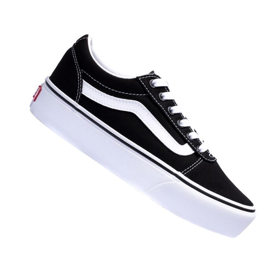 Vans Ward Platform Canvas, Dames Laag, Zwart (Canvas) Zwart/Wit 187), 41 EU (7.5 UK) : Vans Vans Ward Platform Canvas, Dames Laag, Zwart (Canvas) Zwart/Wit 187), 41 EU (7.5 UK) : Vans