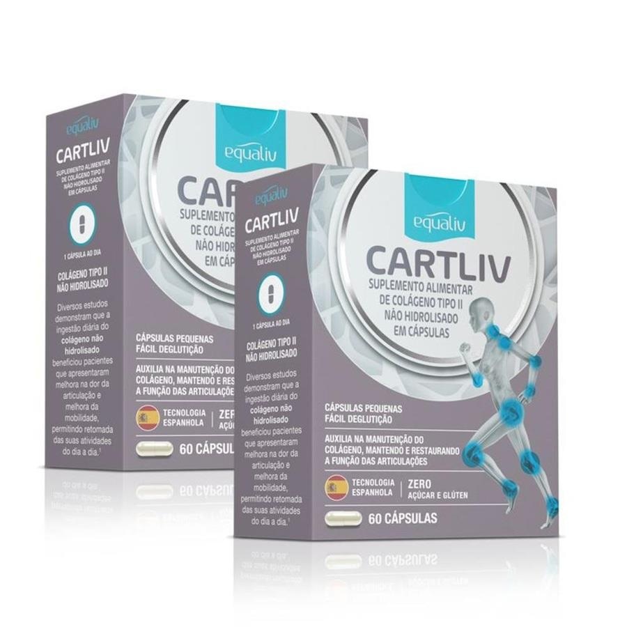 Kit 2 Cartiliv Colágeno Tipo 2 Equaliv - 60 Cápsulas em Promoção