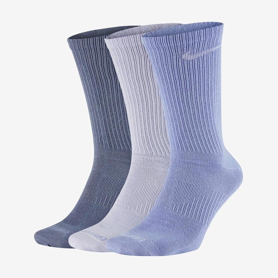  Kit de Meias Cano Alto Nike Everyday Plus Lightweight com 3 Pares ...