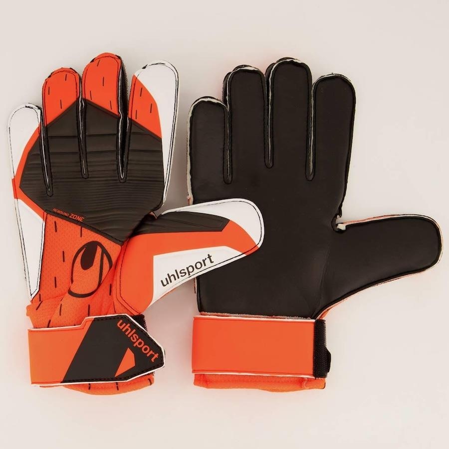 Gant De Gardien Uhlsport Enfant Powerline Starter Soft - Rouge Fluo/Noir - Gants De Gardien Homme | Pro:Direct Gants Gardien Foot Adulte