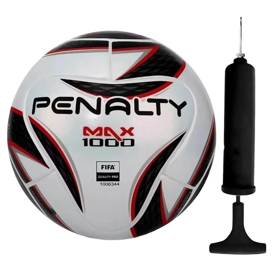 Kit Bola Penalty Max 1000 Futsal Pró Padrão Fifa + Bomba Sac