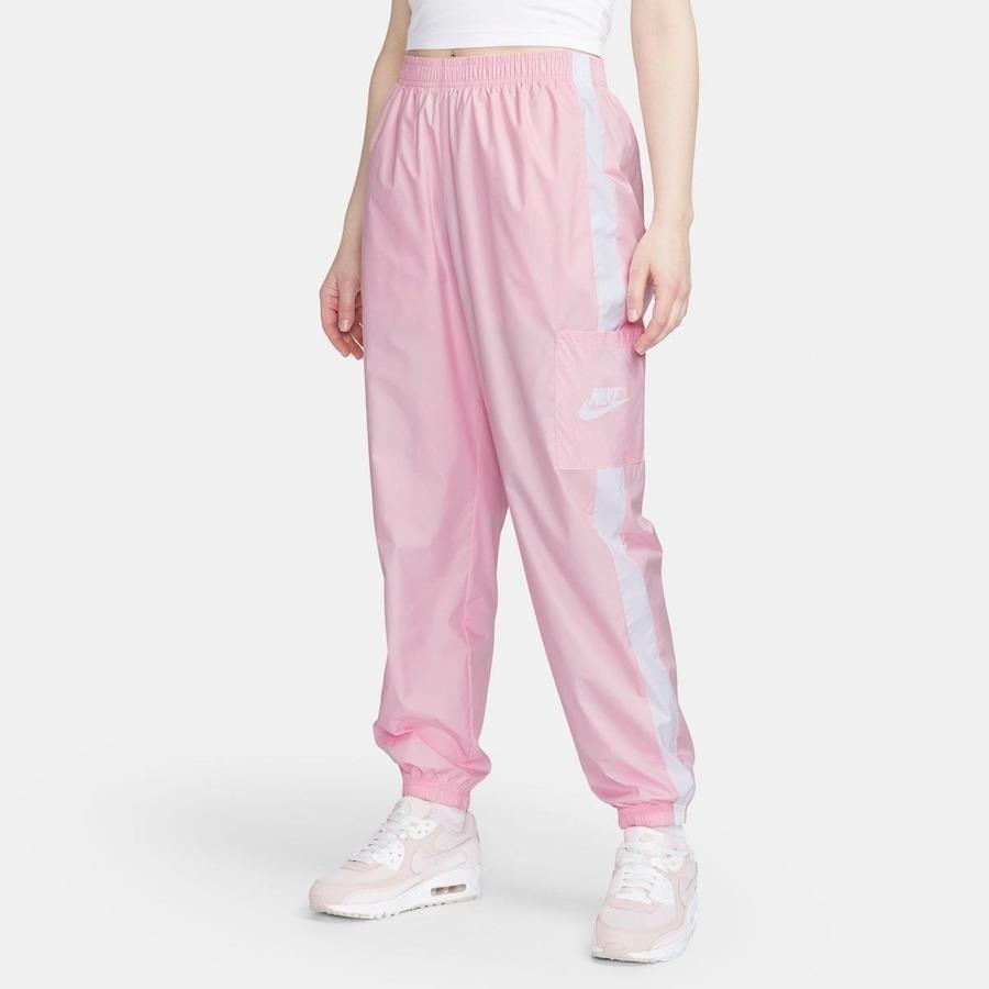 Pink nike hot sale track pants