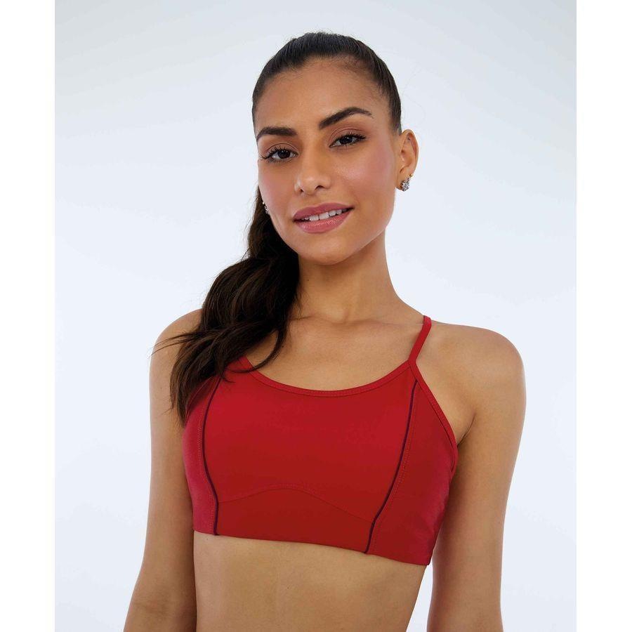 Top Fitness com Bojo Alto Giro Hyper Recortes Atlanta - Feminino