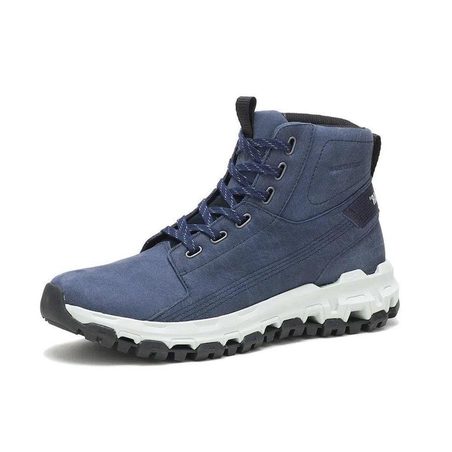 Bota Adventure Bergally Caterpillar Cano Alto Azul