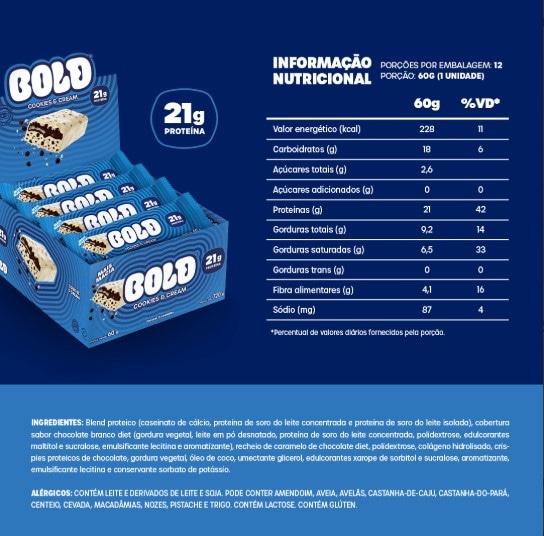 Barrinha Bold Cookies Cream