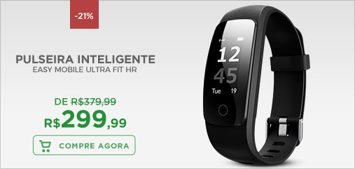 Pulseira Inteligente Fitness Easy Mobile Ultra Fit HR