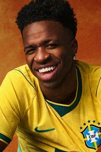Arte com foto do Vini Jr.