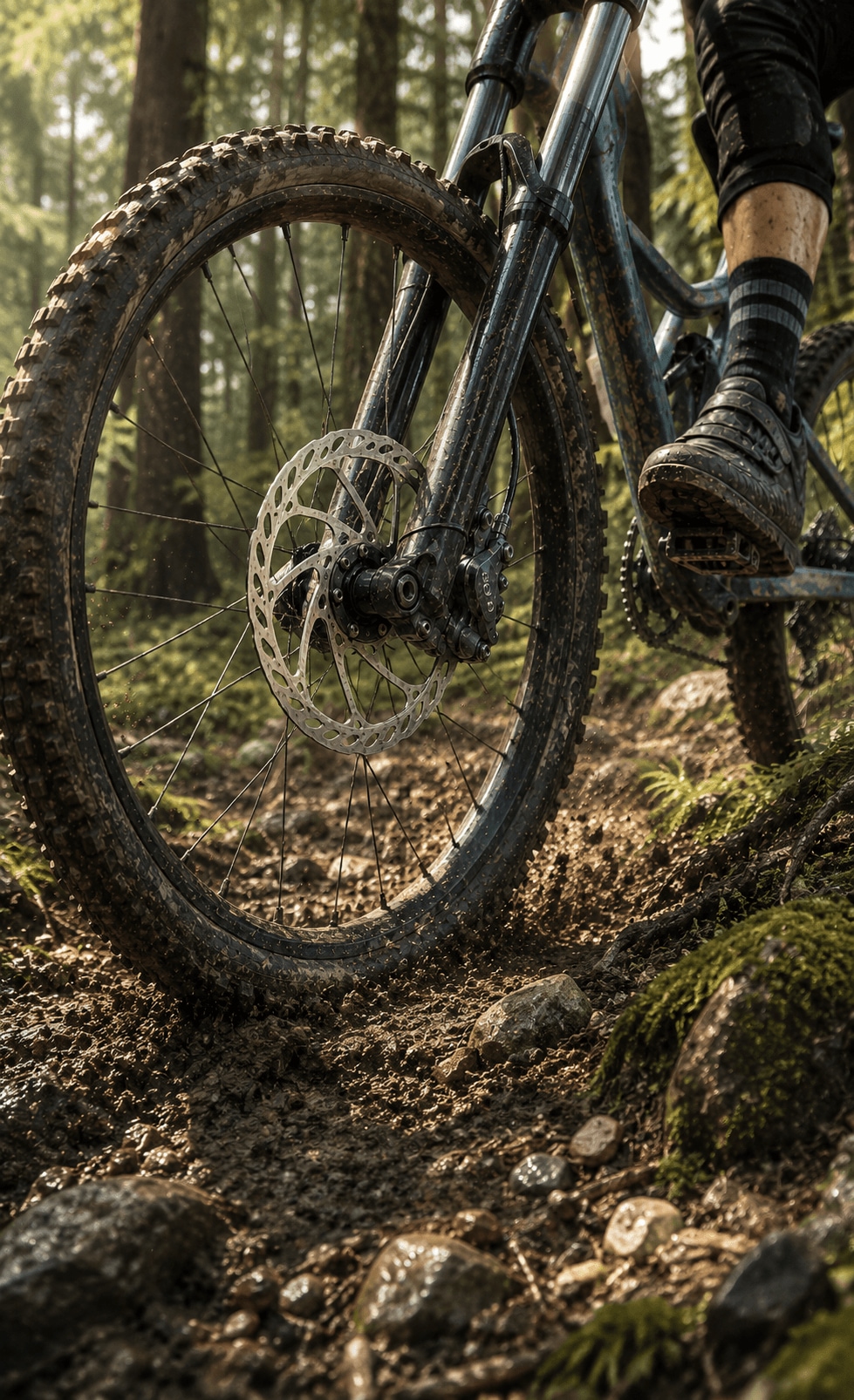 Freio de disco de uma MTB